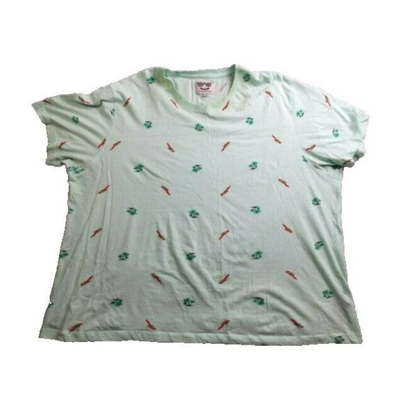 Good‎ Vibes Shirt Adult 3X Parrot McCaw Palm Trees AOP Tropical Vacation Mens - Picture 1 of 8